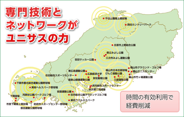 専門技術とネットワークがユニサスの力　時間の有効活用で経費削減